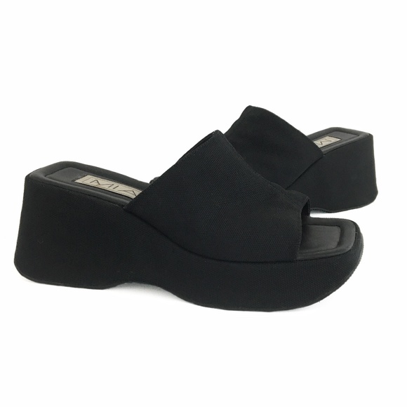 90s black slide sandals